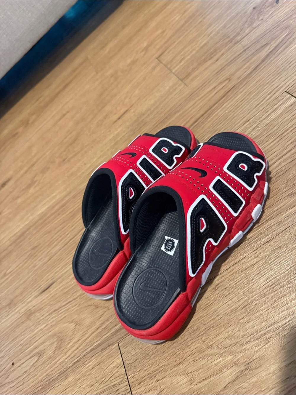 Nike Kids Red and Black Slide Sandals